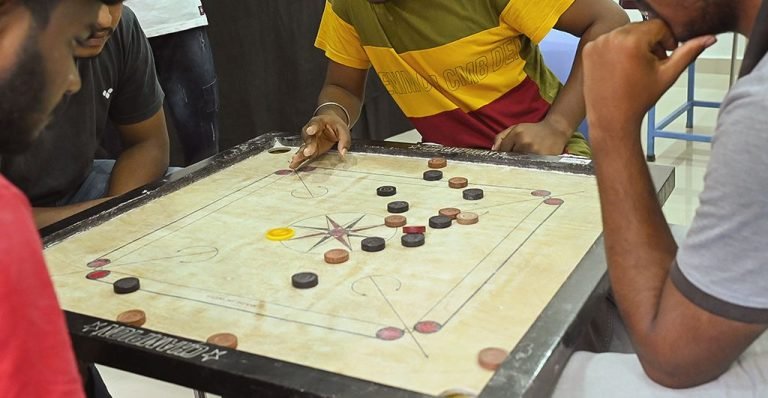 carrom knockout match creative hut cover page