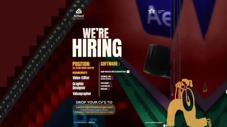 Airbest Express Cargo hiring all-in-one media creators