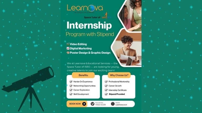 Internship and project opportunity at Learnova, Space Tutor of ISRO