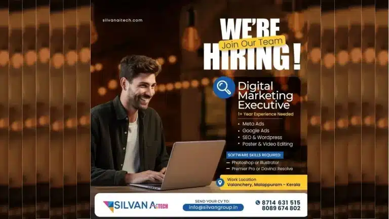 Silvan A Tech Hiring – Digital Marketing Executive in Kerala