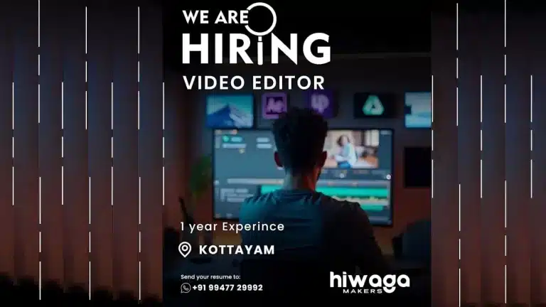 Video Editor Job in Kottayam – Hiwaga Makers