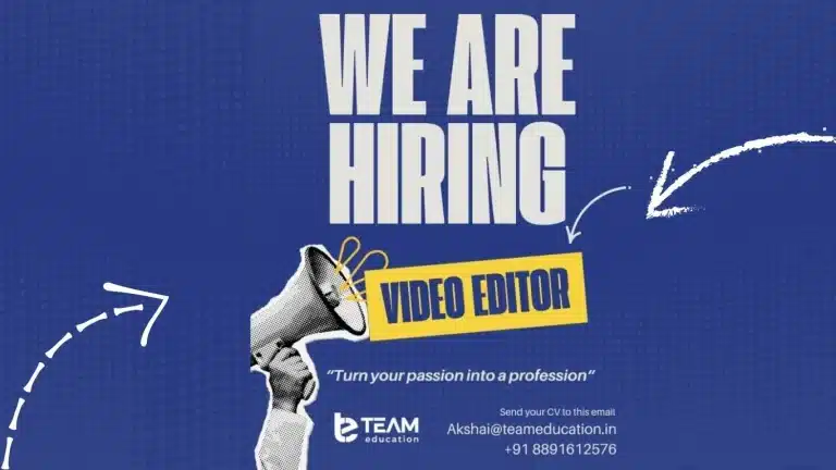 Video Editor Job Opening – Team Education