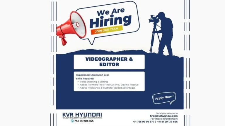 Videographer & Editor Job Opening – KVR Hyundai