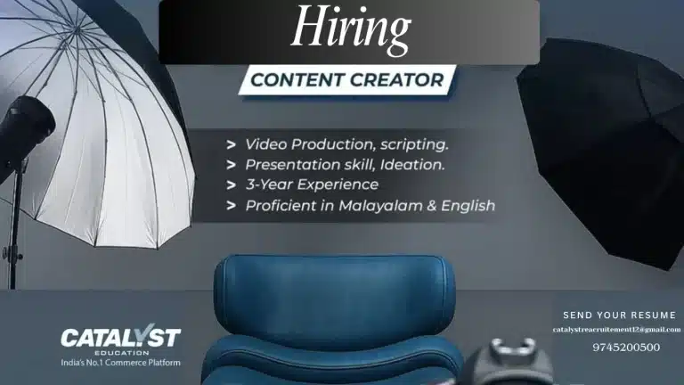 Catalyst Education Hiring Content Creator – Video Production & Ideation Role