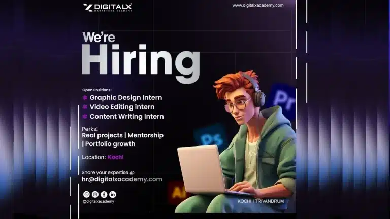 DigitalX Marketers Academy Hiring Interns in Kochi