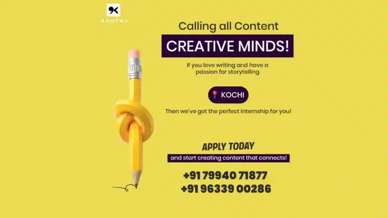 Evolux Hiring Content Interns in Kochi – Creative Writing and Storytelling Opportunity