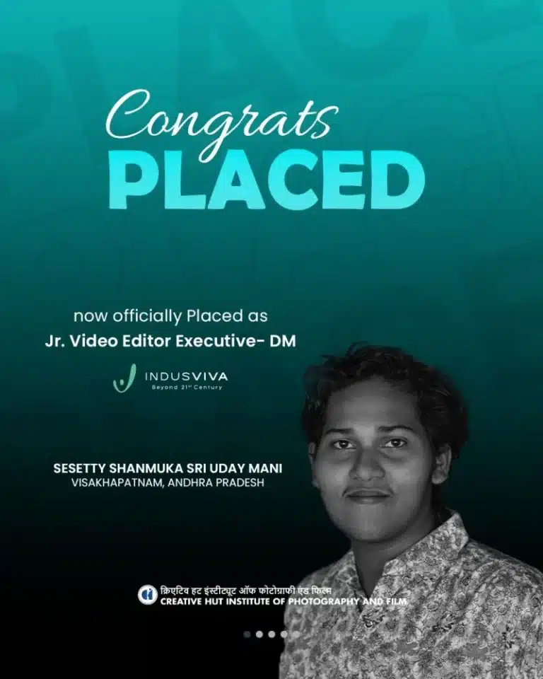 Sesetty Shanmuka Sri Uday Man Placed as Jr. Video Editor Executive – DM at IndusViva